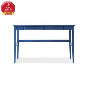 旭川家具 クリエイトファニチャー 北海 デスク カバ(ネイビー) 【 国産 無垢 インテリア 木製 クラシック コンパクト 机 パソコンデスク ワークデスク 勉強机 北海道 】 _03866
