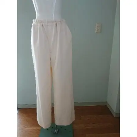 シルクパンツ　生成白　丹後シルク_装飾品・工芸品 女性・レディース 洋服 _【1222522】