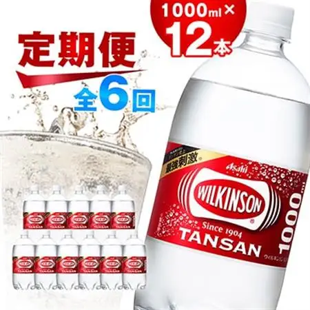 【毎月定期便】【6か月お届け】ウィルキンソン タンサン 1000ml【12本入】アサヒ飲料全6回【4050117】