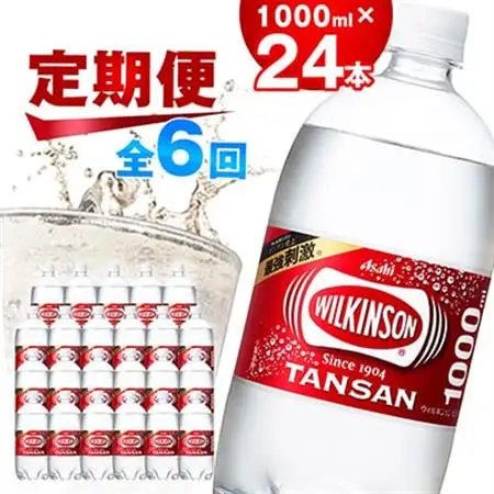 【毎月定期便】【6か月お届け】ウィルキンソン タンサン 1000ml【12本入】2箱 アサヒ全6回【4050129】