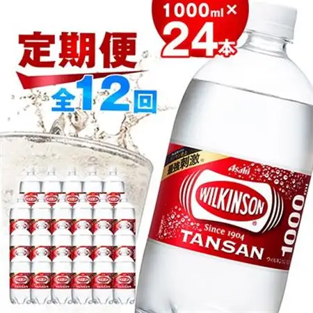 【毎月定期便】【12か月お届け】ウィルキンソン タンサン1000ml【12本入】2箱 アサヒ全12回【4050130】