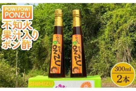 ポン酢 POW!POW!PONZU 不知火 果汁入りポン酢 300ml×2本【清水果樹園】不知火産 不知火果汁