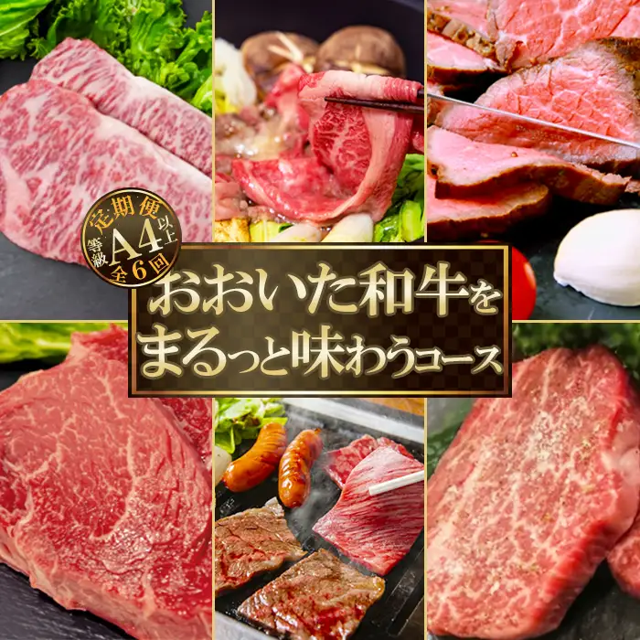 おおいた和牛 まるっと味わう コース (全６回 毎月お届け定期便) 【ニード牧場】 高級 国産 ブランド 牛肉 九州 大分県 冷凍 黒毛 和牛 豊後牛 人気 お肉 日本一 受賞 お楽しみ ステーキ 焼肉 焼き肉 やきにく すき焼き すきやき バーベキュー BBQ キャンプ おすすめ ランキング 定期便 6回 6ヶ月 頒布会 ＜129-802＞