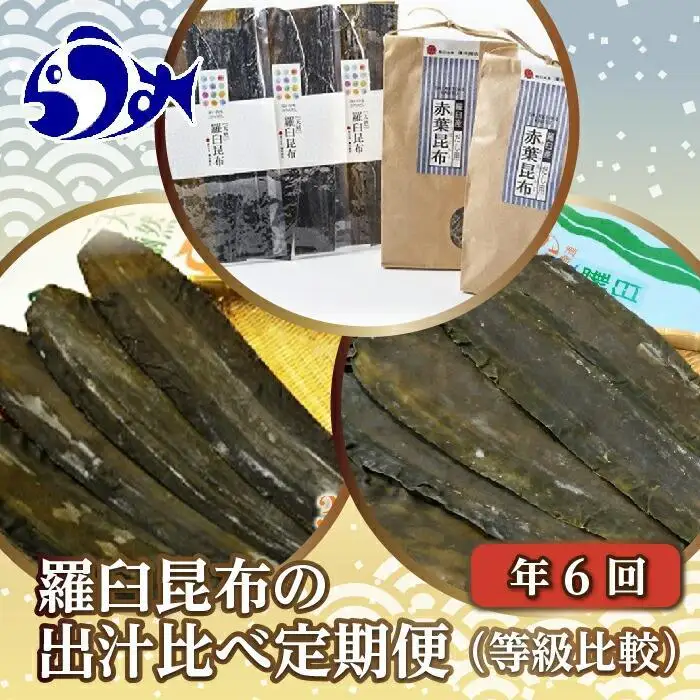 【年6回】羅臼昆布の出汁比べ定期便（等級比較）羅臼昆布 だし 和食 国産 知床 北海道