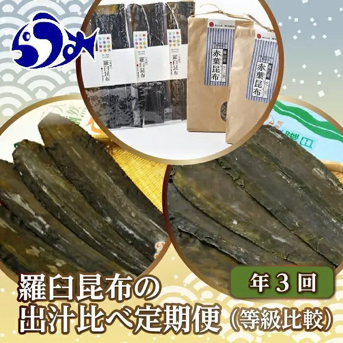 【年3回】羅臼昆布の出汁比べ定期便（等級比較） ｜ 羅臼昆布 北海道