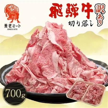 飛騨牛　切り落し　700g　訳あり(350g×2盛りで小分け済)【配送不可地域：離島】【1503571】