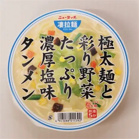 ニュータッチ凄拉麺　極太麺と彩り野菜たっぷり濃厚塩味タンメン12個_麺   _【配送不可地域：離島・沖縄県】【1380957】