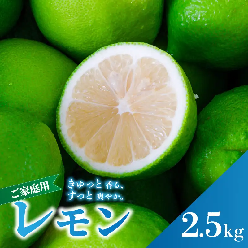 【レモン】 防腐剤ワックス不使用 【2026年9月下旬頃から順次発送】 家庭用 グリーンレモン 約2.5kg ｜愛媛県松山市 【RNK0112_g】