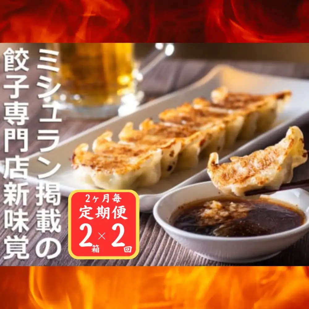 ＜定期便＞ミシュラン掲載の餃子専門店「新味覚」の餃子。上質な小麦でつくる皮の絶妙の薄さ、食材の産地と鮮度にこだわった餡。その人気には理由がある。 特製冷凍生餃子 2箱セット【２回発送】