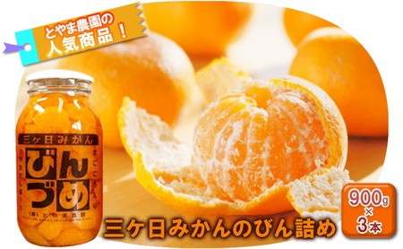 三ヶ日みかん みかんのびん詰詰め合わせ3本セット（900g×3本セット）静岡 浜松市