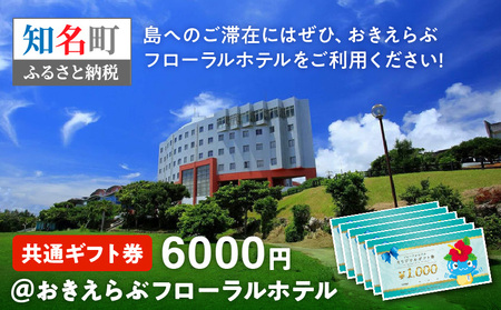 共通 ギフト券 6000円 ＠ おきえらぶ フローラルホテル C003-028 旅行 観光 宿泊 チケット
