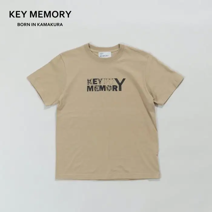 《3》【KEYMEMORY 鎌倉】フラワーロゴTシャツ BEIGE