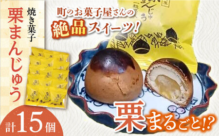 【当店自慢！】こだわりの 焼き菓子 栗まんじゅう 15個入【栗まんじゅう本舗 小田製菓】[QAR007]