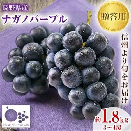 2026年発送「産地より信州中野の旬をお届け」 ナガノパープル　贈答用　約1.8kg【配送不可地域：離島】【1311112】