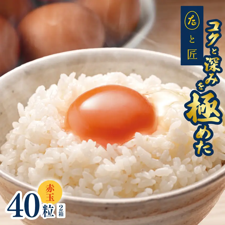 たまご 【たまごと匠】 赤玉 40粒（2箱）