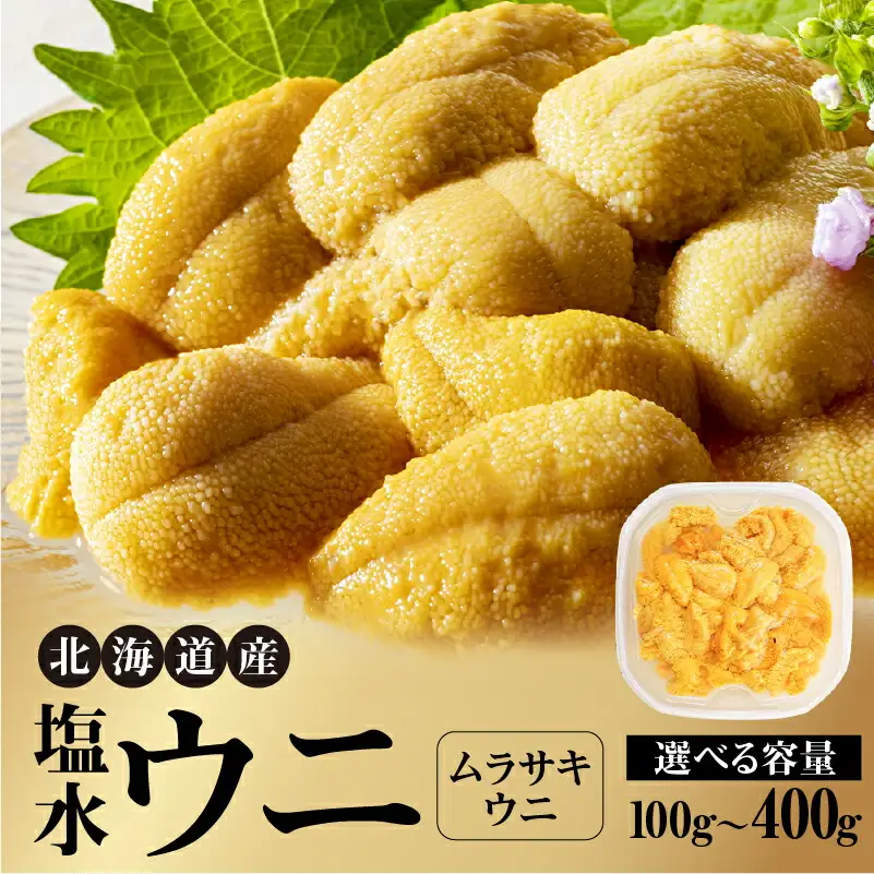 北海道産　世壱屋塩水ウニ（ムラサキウニ）100g_Y038-0138