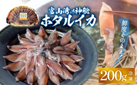 鮮度そのまま！富山湾の神秘ホタルイカ しゃぶしゃぶ用 200g 〈冷凍〉　ホタルイカ