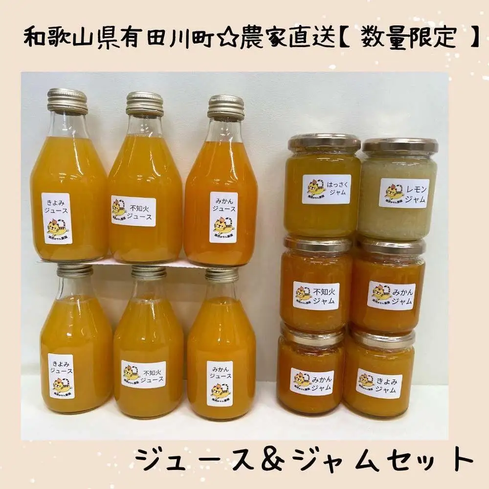 ［お中元］数量限定！店主にお任せ 農家直送の無添加の柑橘ジュース＆ジャムセット ［2026年7月1日～8月5日ごろ順次発送］