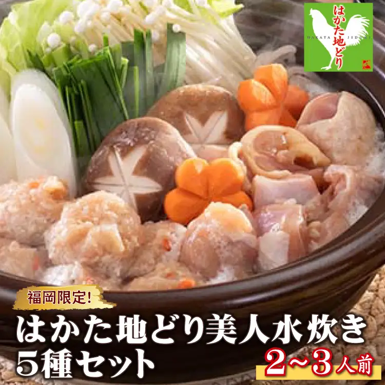 福岡限定！はかた地どり美人水炊き5種セット　2～3人前  Y44