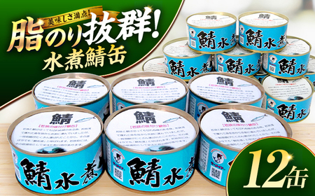 若狭の鯖水煮缶詰 12缶セット サバ缶 おつまみ 保存食 [A-075020] [BFBS003]