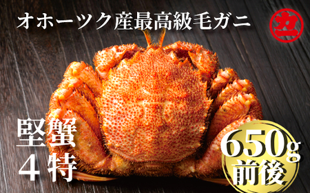21-79 北海道産ボイル毛がに【四特】 大サイズ1尾入り（1尾約650ｇ前後）
