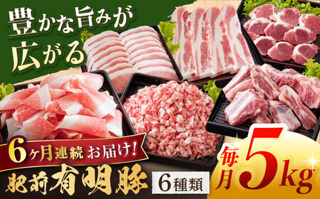 【定期便】 豚肉 6種セット 総計30kg NAS105 豚肉 全6回