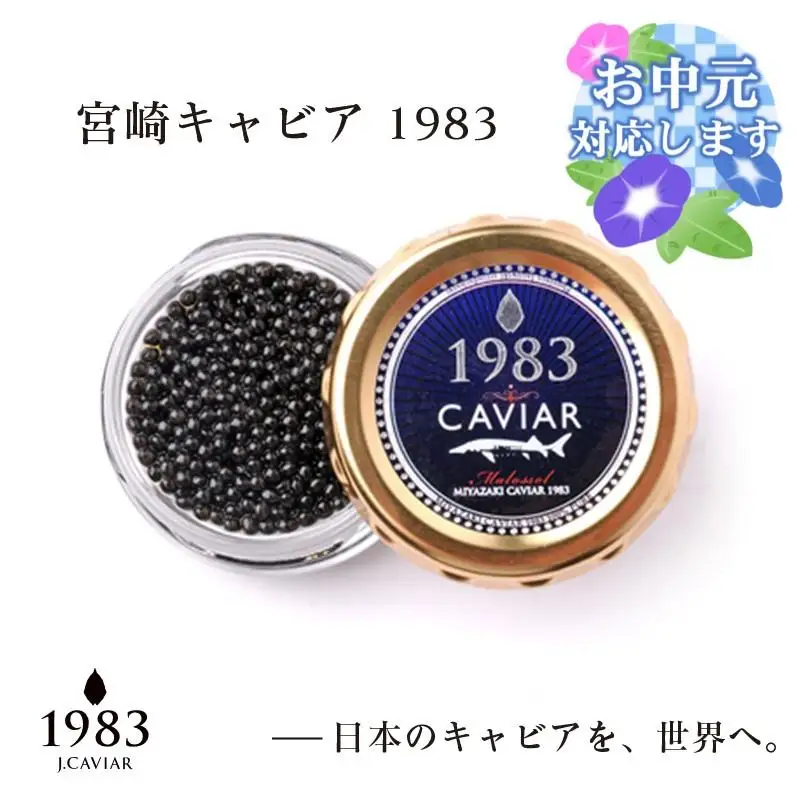 【お中元ギフト】宮崎キャビア MIYAZAKI CAVIAR 1983  20g 国産「ジャパンキャビア」＜25-15a＞