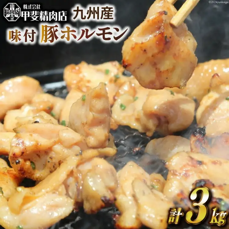 九州産味付豚ホルモン 300g×10袋 計3kg [甲斐精肉店 宮崎県 日向市 452060586]
