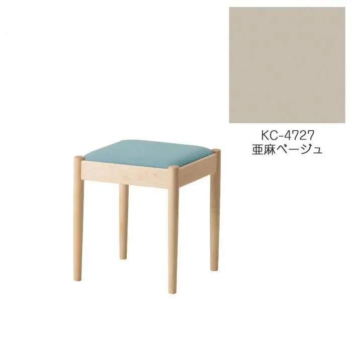 旭川家具　コサイン　フォルクスツール メープル　KC亜麻ベージュ_03578