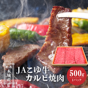 JAこゆ牛 特選木城産 カルビ500g 焼肉用_K56_0006