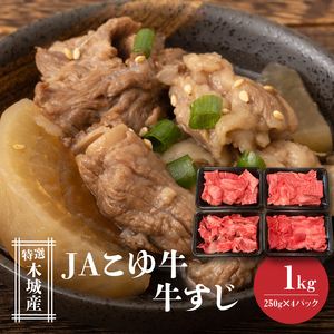 JAこゆ牛 特選木城産 すじ250g×4_K56_0013