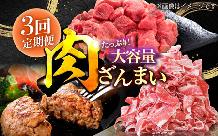 【3回定期便】肉ざんまい定期便（大家族向け・大容量） / 牛肉 [IAX048]