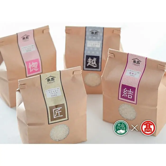 CN6＜米蔵―KOMEGURAー＞《2kg×4銘柄》五ツ星お米マイスター厳選　鳥取県産米4種　食べくらべセット（大山ブランド会）