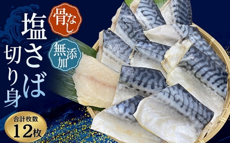 さば 骨無し 無添加 塩さば 約750g（250g×3パック 12枚）【nss507B】