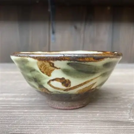 やちむん 唐草紋様 茶碗 マカイ(染付)緑【1506537】