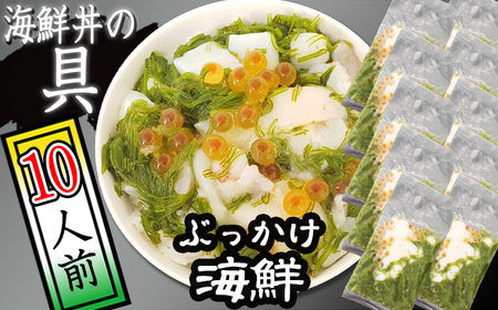 簡単 流水解凍 海鮮丼の具！ ぶっかけ海鮮 10人前 【十六家】 刺身 刺し身 さしみ 生食 生食用 海鮮 海鮮丼 めかぶ メカブ 海老 えび エビ 烏賊 いか イカ 帆立 ほたて ホタテ いくら イクラ 冷凍 冷凍発送 寿司ネタ 小分け 個包装 便利 手軽 時短 人気 おすすめ