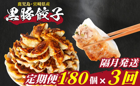 【餃子】 訳あり 黒豚餃子[180個] 定期便3回 