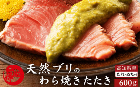 高知県産 天然ブリ 藁焼きたたき 室戸春ブリ 葉ニンニクのぬた 約600g 〈2026年3月下旬〜発送〉【池澤鮮魚オンラインショップ】[ATBE010]