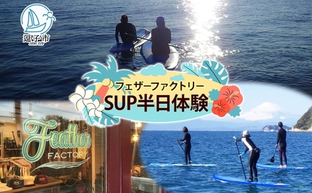 フェザーファクトリー SUP半日体験 1枚 SUP マリンスポーツ スポーツ 運動 海 マリン アクティビティ アクティブ 体験チケット 海岸 初心者 インストラクター 指導員 教室 プロ 上達 趣味 チケット 送料無料 神奈川県 逗子市