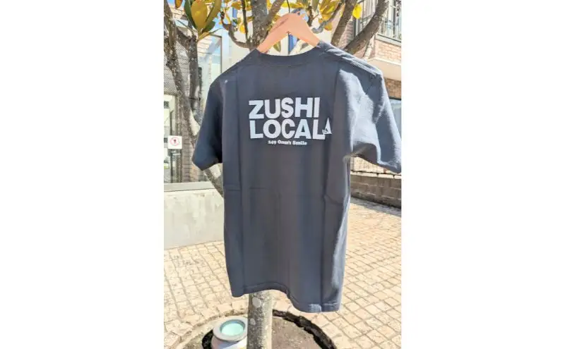 逗子オリジナルTシャツ　(ZUSHI LOCAL)　デニムカラー Sサイズ