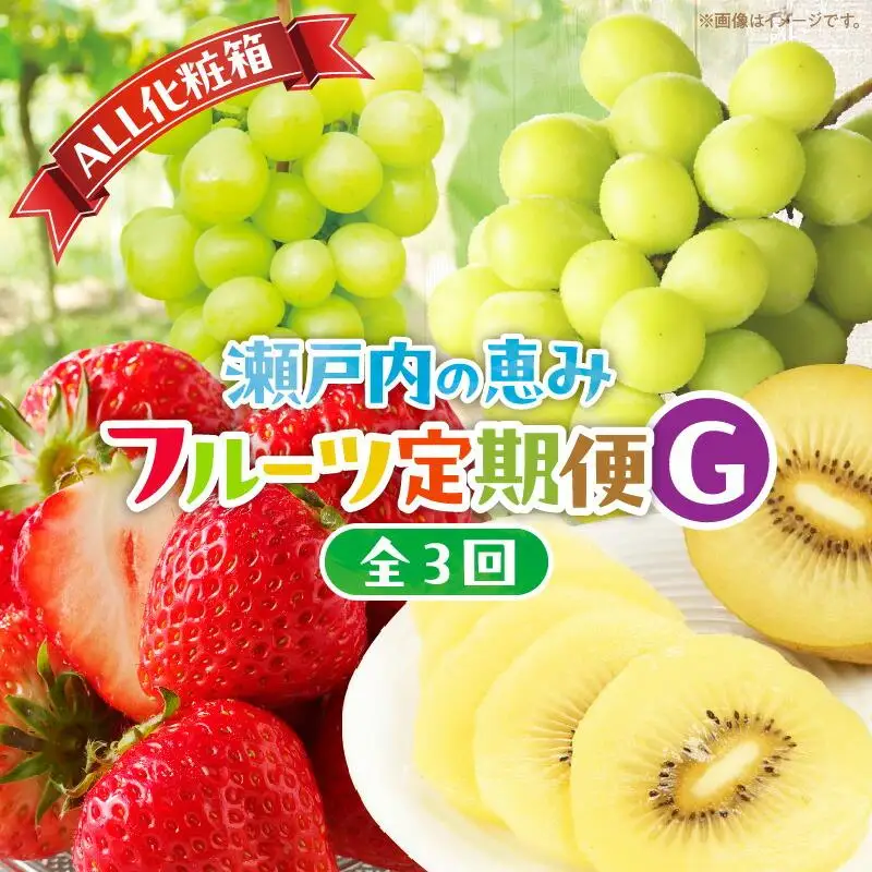【ALL化粧箱】【3回お届け】高松市自慢のフルーツ定期便【G】｜ フルーツ