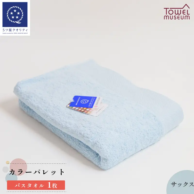 カラーパレット　バスタオル1枚（サックス） タオル美術館 