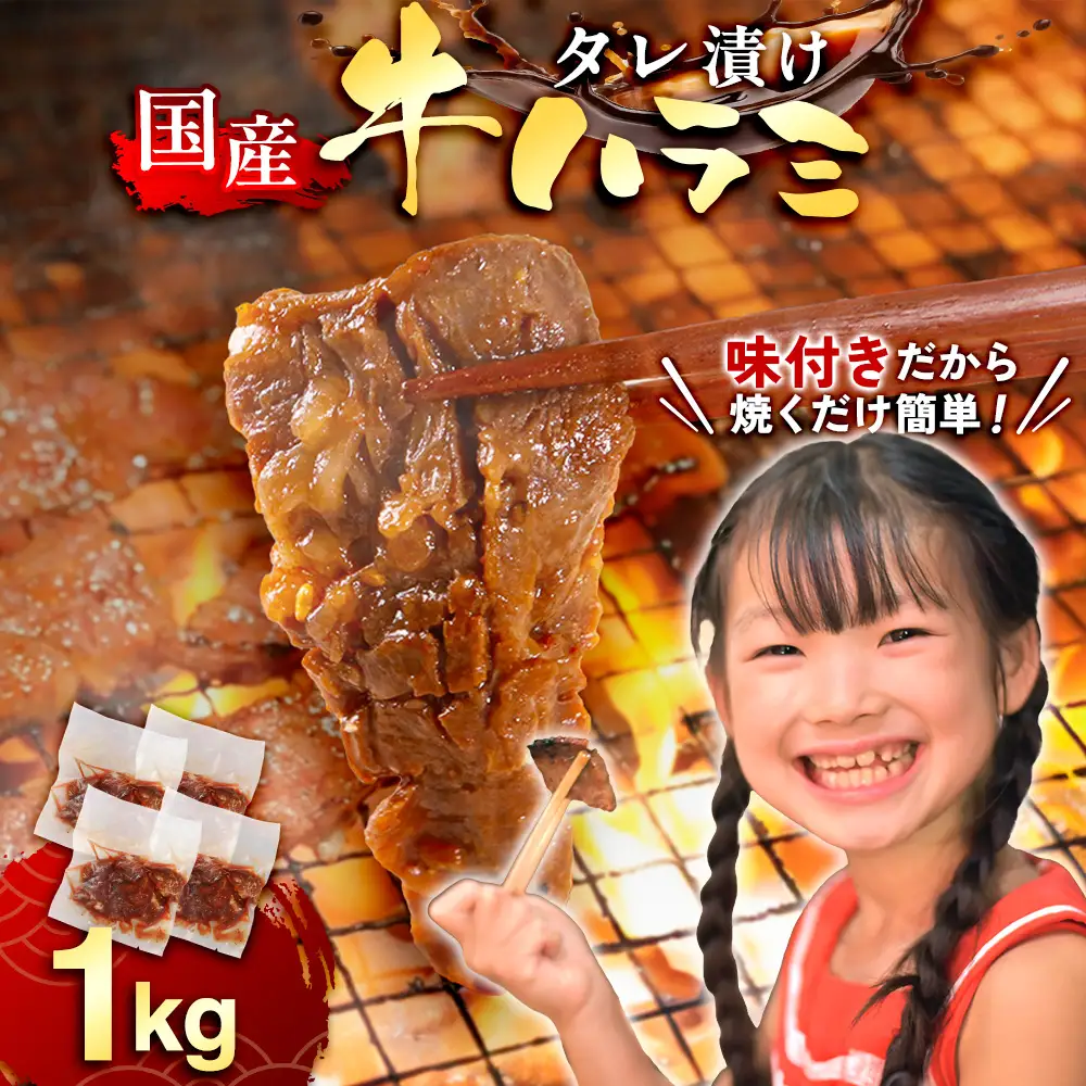 ハラミ 牛肉 焼肉 国産 特製 たれ漬 サガリ 1kg ハラミ [um40azp100005]