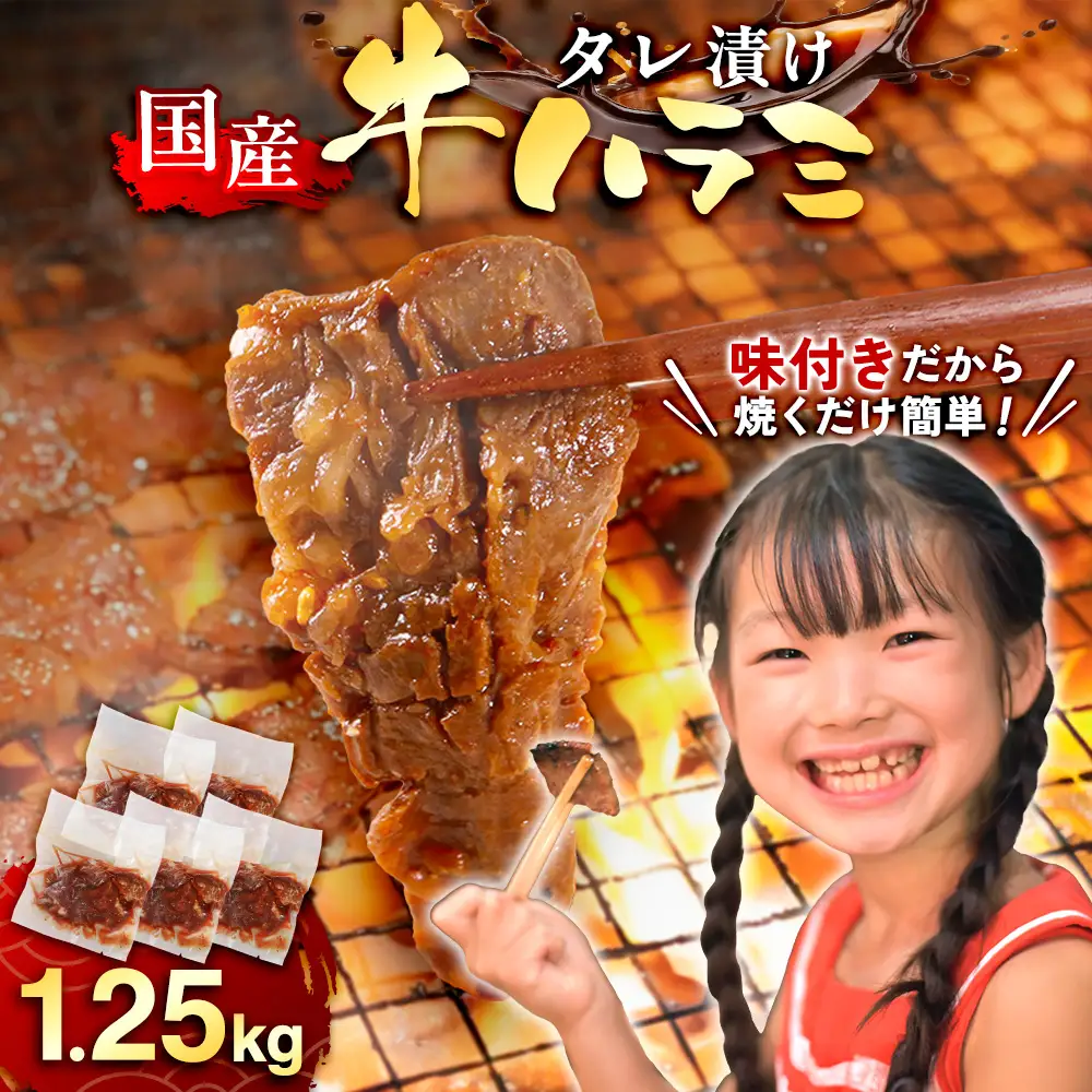 ハラミ 牛肉 焼肉 国産 特製 たれ漬 サガリ 1.25kg ハラミ [um40azp100006]