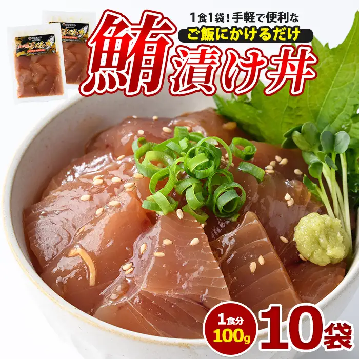 マグロ漬け丼100g×10袋 山川町漁協 IB039-001 マグロ マグロ