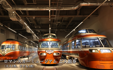 ロマンスカーミュージアム　ご入館券（ 大人1枚、子ども1枚 ）【 チケット 体験 鉄道ミュージアム 神奈川 海老名 】