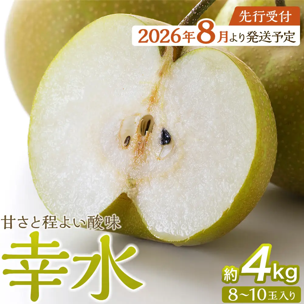 【2026年発送／先行予約】梨「幸水」約4kg（8～10玉入）【松崎果樹園】