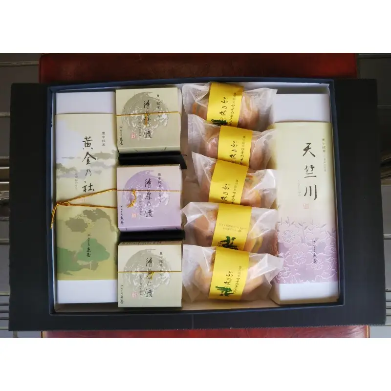 豊中銘菓天竺川・黄金の杜・豊中銘菓マチカネくんのぶっせ・待兼の鏡詰め合わせ【kyya0004A】