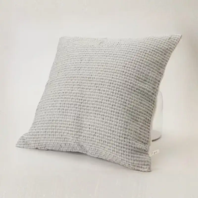 【グレー】オーガニックコットン麻混ワッフルクッションカバー45＊45【canl0010-2】