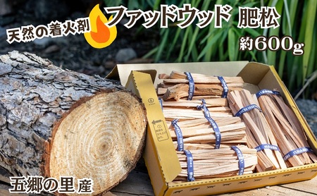 天然★ファッドウッド 肥松 着火剤 約600g入り 五郷の里産 